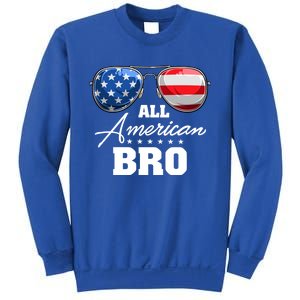 All American Bro Brother Usa Flag Sunglasses 4th Of July Gift Sweatshirt