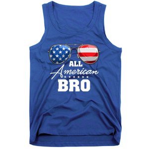 All American Bro Brother Usa Flag Sunglasses 4th Of July Gift Tank Top