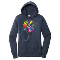 Autism Awareness Be Kind Cool Colorful Flower Women's Pullover Hoodie