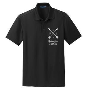 Adventure Awaits Boho Hiking Travel Arrows Compass Dry Zone Grid Polo