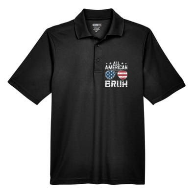 All American Boy American Dude American Bruh Men's Origin Performance Pique Polo