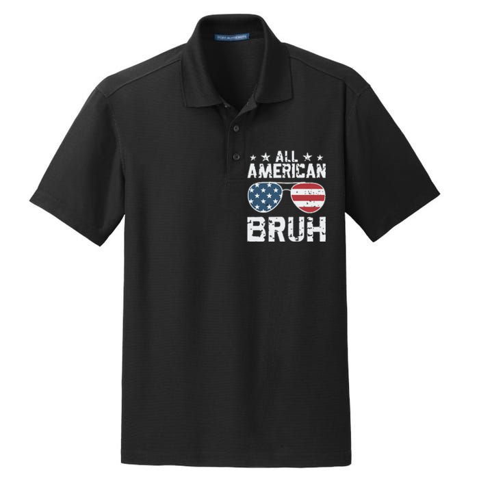 All American Boy American Dude American Bruh Dry Zone Grid Polo