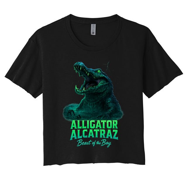 Alligator Alcatraz Beast Of The Bay Women's Crop Top Tee