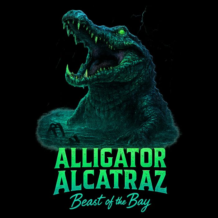 Alligator Alcatraz Beast Of The Bay Women's Crop Top Tee