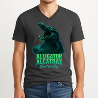 Alligator Alcatraz Beast Of The Bay V-Neck T-Shirt