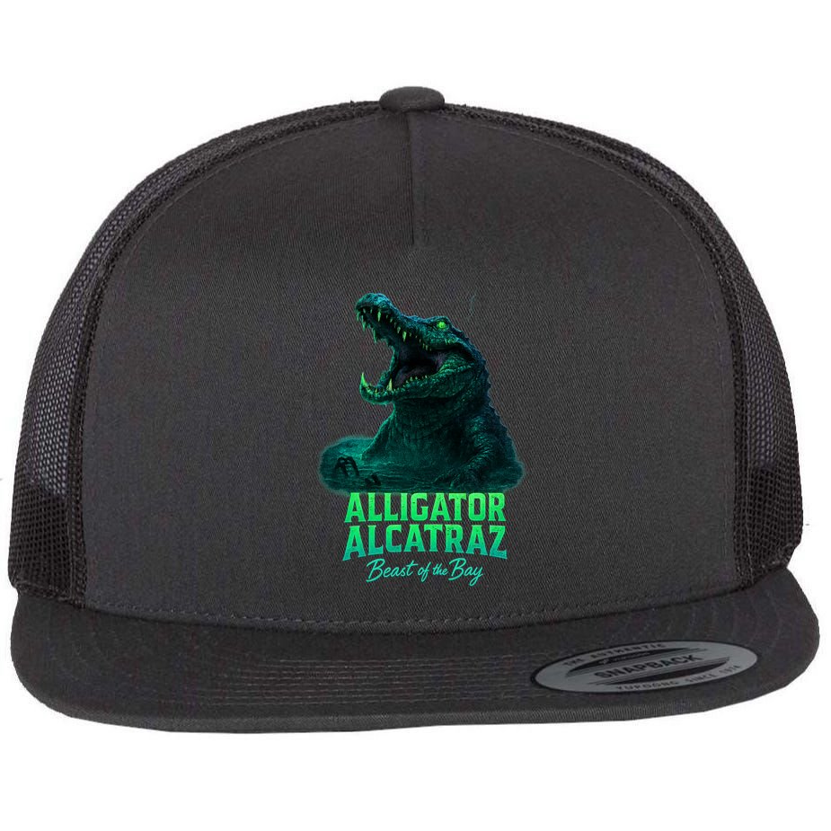 Alligator Alcatraz Beast Of The Bay Flat Bill Trucker Hat