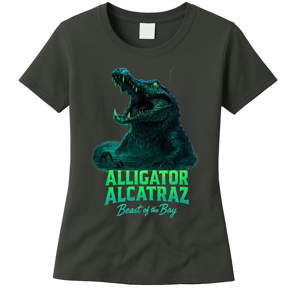 Alligator Alcatraz Beast Of The Bay Womens T-Shirt
