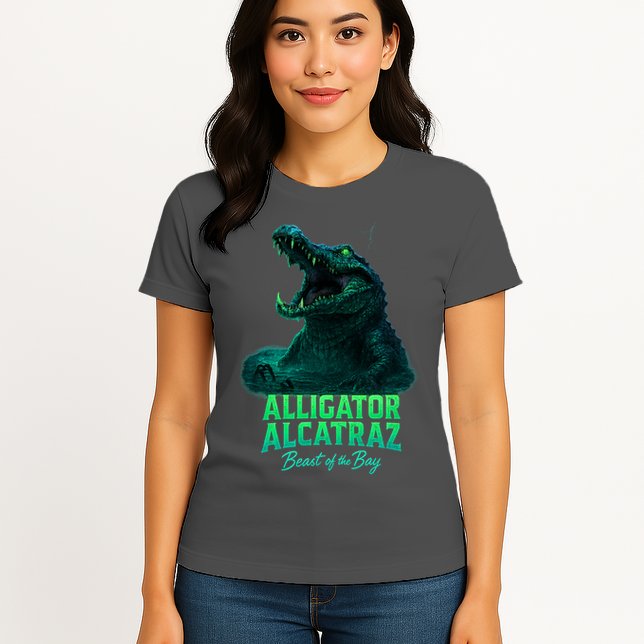 Alligator Alcatraz Beast Of The Bay Womens T-Shirt
