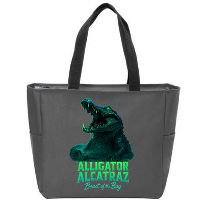 Alligator Alcatraz Beast Of The Bay Zip Tote Bag
