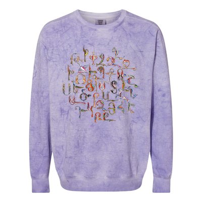 Armenian Alphabet Birds Armenia Symbols Colorblast Crewneck Sweatshirt