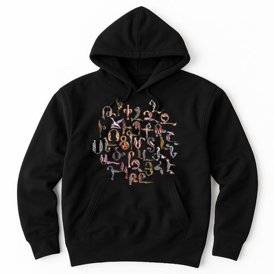 Armenian Alphabet Birds Armenia Symbols Hoodie