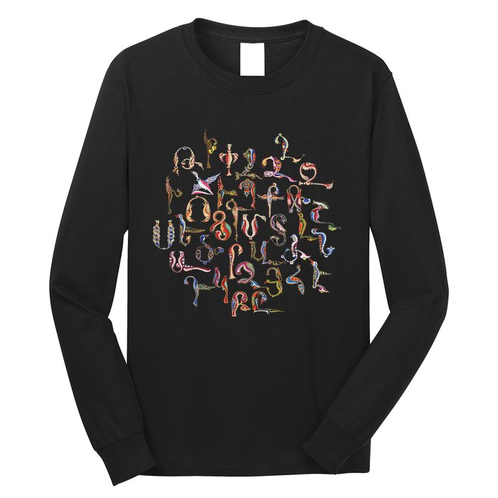 Armenian Alphabet Birds Armenia Symbols Long Sleeve Shirt