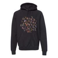 Armenian Alphabet Birds Armenia Symbols Premium Hoodie