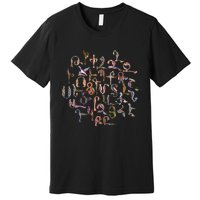 Armenian Alphabet Birds Armenia Symbols Premium T-Shirt