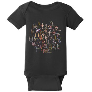 Armenian Alphabet Birds Armenia Symbols Baby Bodysuit