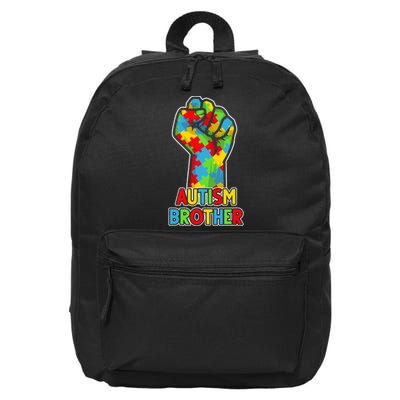 Autism Awareness Brother Acceptance Support Love 16 in Basic Backpack