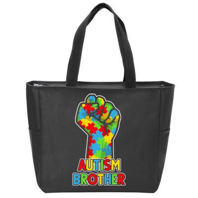 Autism Awareness Brother Acceptance Support Love Zip Tote Bag