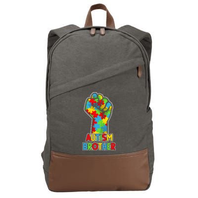 Autism Awareness Brother Acceptance Support Love Cotton Canvas Backpack