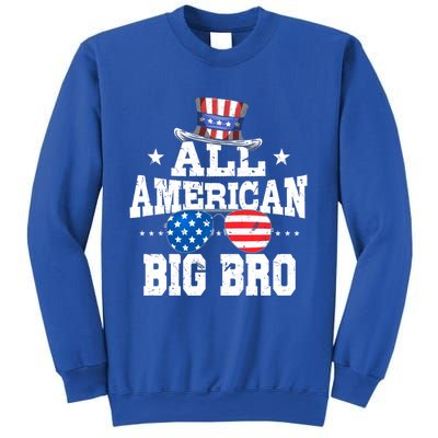 All American Brother American Flag 4th Of July Big Bro Gift Sweatshirt