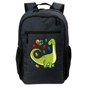 Autism Awareness Brontosaurus Dinosaur Puzzle Heart Autism Gift Daily Commute Backpack