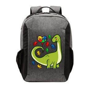 Autism Awareness Brontosaurus Dinosaur Puzzle Heart Autism Gift Vector Backpack