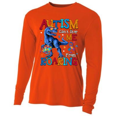 Autism Awareness boy T-rex Shirt Autism boy Shirt Autism Cooling Performance Long Sleeve Crew