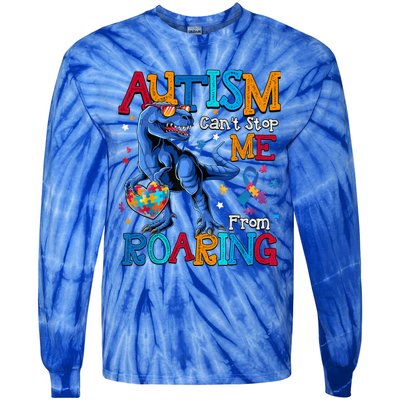 Autism Awareness boy T-rex Shirt Autism boy Shirt Autism Tie-Dye Long Sleeve Shirt