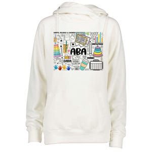 ABA Applied Behavior Analysis BCBA Behavior Analyst Autism Womens Funnel Neck Pullover Hood