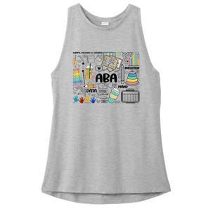 ABA Applied Behavior Analysis BCBA Behavior Analyst Autism Ladies PosiCharge Tri-Blend Wicking Tank