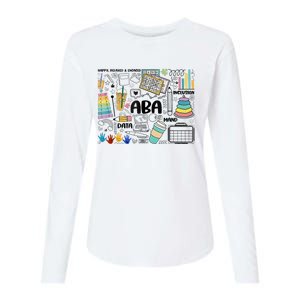 ABA Applied Behavior Analysis BCBA Behavior Analyst Autism Womens Cotton Relaxed Long Sleeve T-Shirt