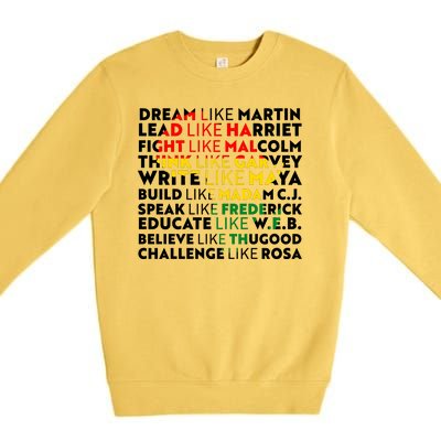 African American Black History Historical Figures Premium Crewneck Sweatshirt