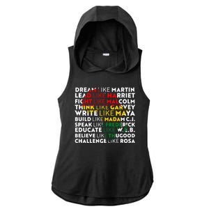 African American Black History Historical Figures Ladies PosiCharge Tri-Blend Wicking Draft Hoodie Tank