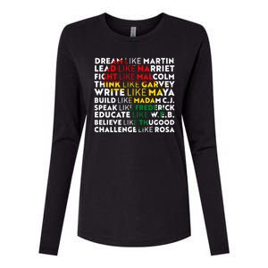 African American Black History Historical Figures Womens Cotton Relaxed Long Sleeve T-Shirt