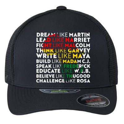 African American Black History Historical Figures Flexfit Unipanel Trucker Cap