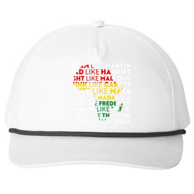 African American Black History Historical Figures Snapback Five-Panel Rope Hat