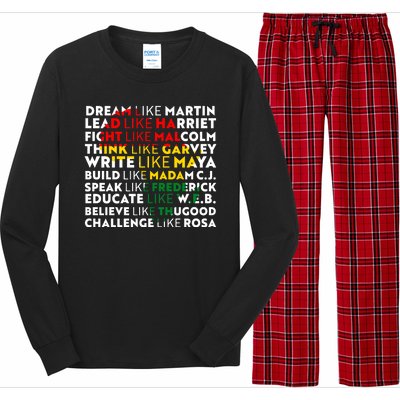 African American Black History Historical Figures Long Sleeve Pajama Set