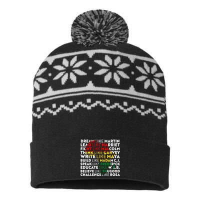 African American Black History Historical Figures USA-Made Snowflake Beanie