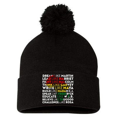 African American Black History Historical Figures Pom Pom 12in Knit Beanie