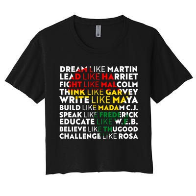 African American Black History Historical Figures Crop Top