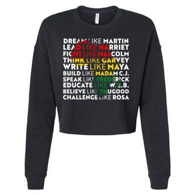 African American Black History Historical Figures Cropped Pullover Crew