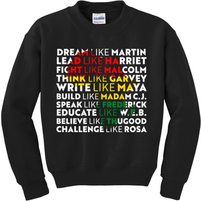 African American Black History Historical Figures Kids Sweatshirt