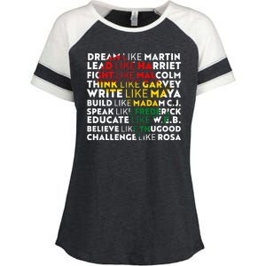 African American Black History Historical Figures Enza Ladies Jersey Colorblock Tee