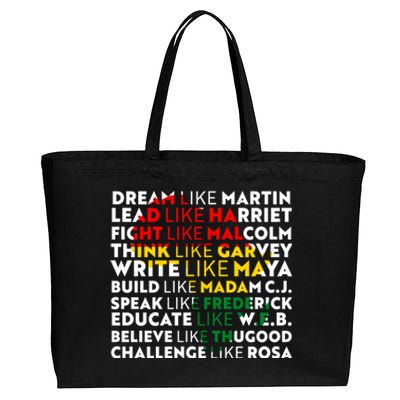 African American Black History Historical Figures Cotton Canvas Jumbo Tote