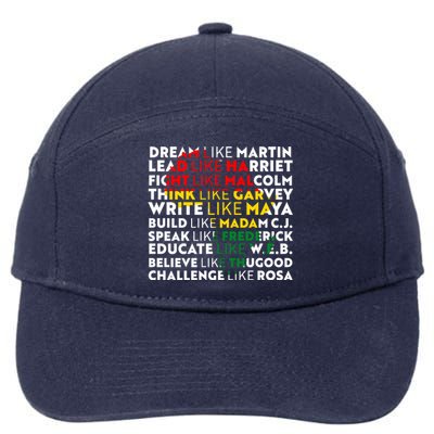 African American Black History Historical Figures 7-Panel Snapback Hat