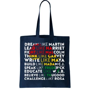 African American Black History Historical Figures Tote Bag