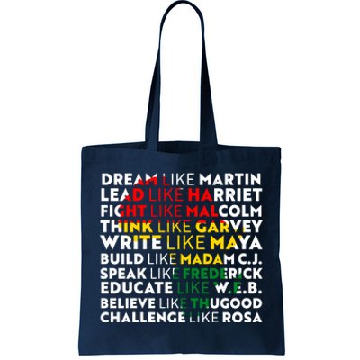 African American Black History Historical Figures Tote Bag