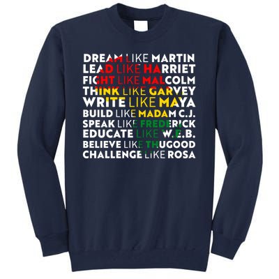 African American Black History Historical Figures Tall Sweatshirt