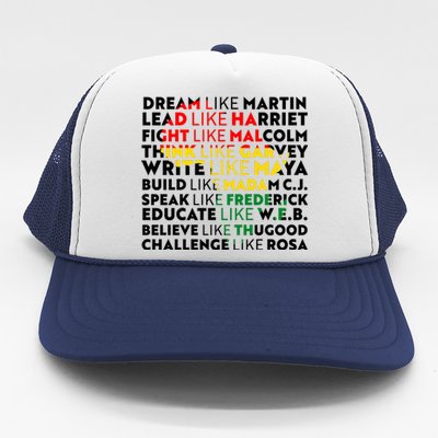 African American Black History Historical Figures Trucker Hat