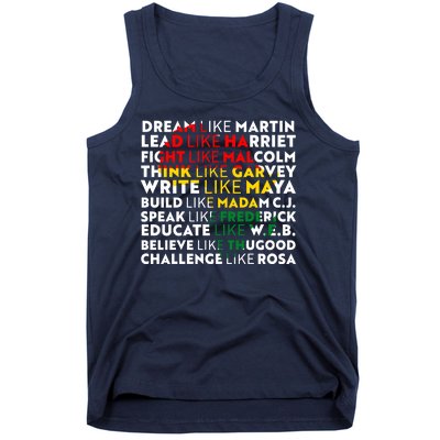 African American Black History Historical Figures Tank Top