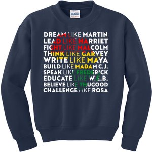 African American Black History Historical Figures Kids Sweatshirt